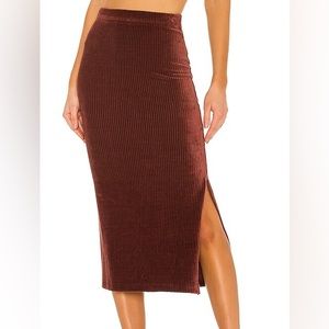 Free People Helen Rib Tube Skirt
